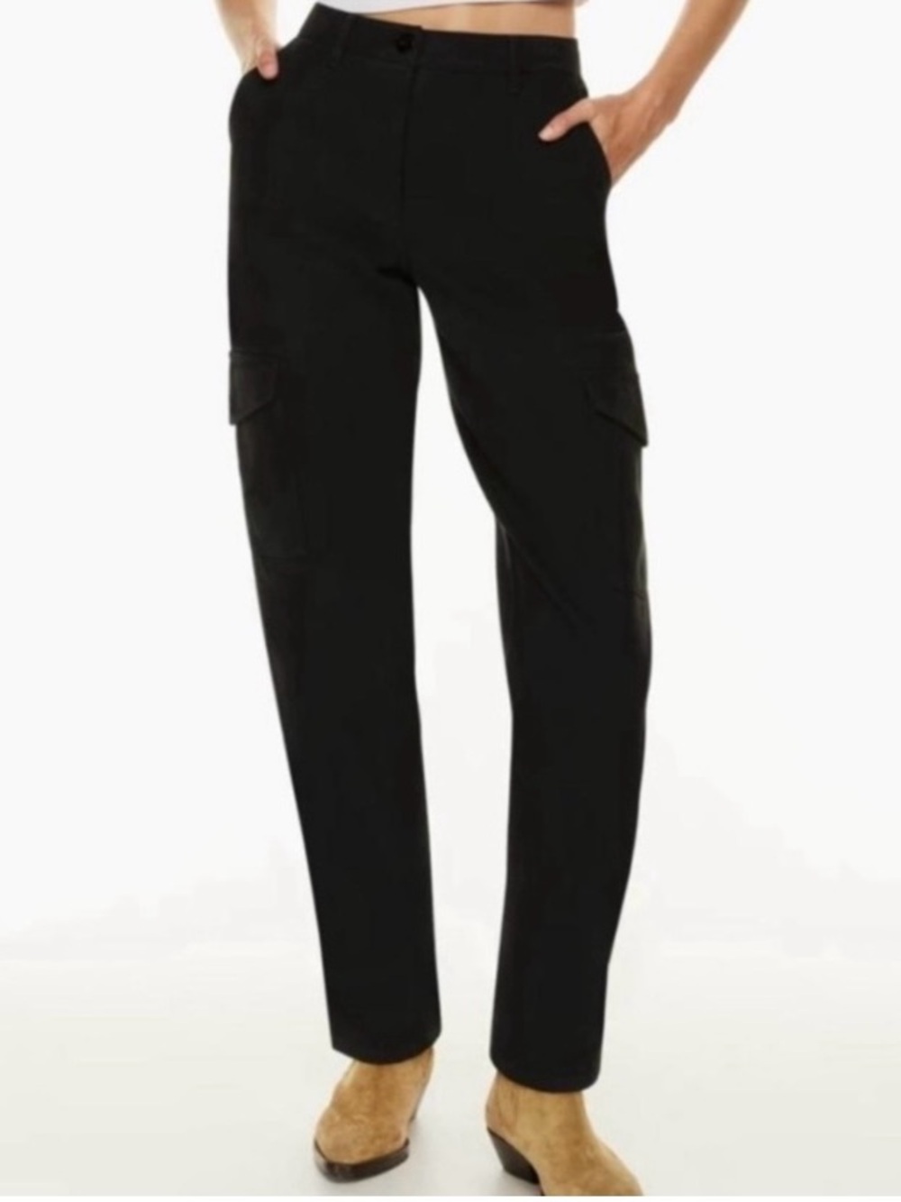 Aritzia Wilfred Cargo Pants Jeans Button Fly Black Size 4